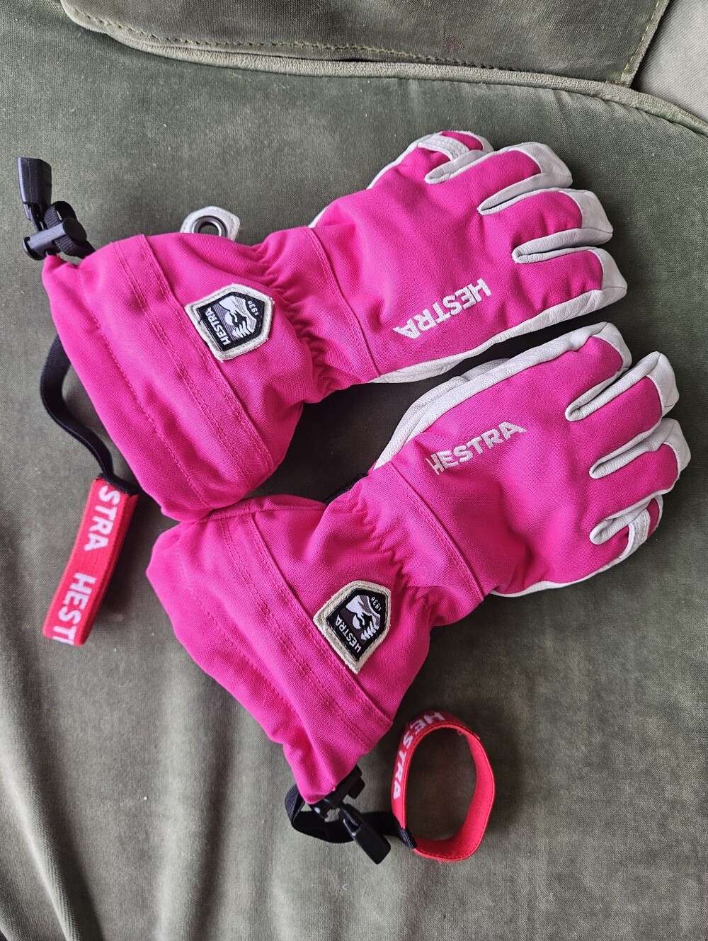 Pink Hestra Gloves Size 6
